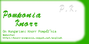 pomponia knorr business card